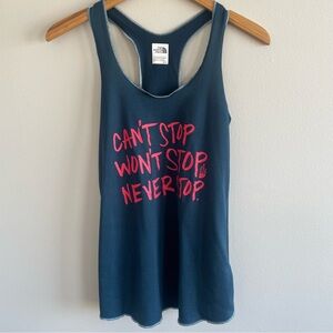 The North Face Can't Stop Won't Stop Never Stop Graphic Tank Top Size Small